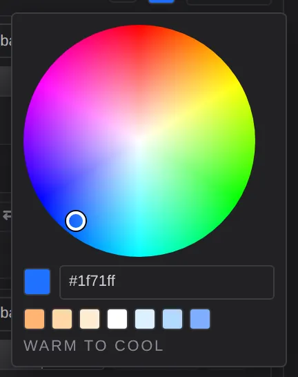 The colour picker's wheel