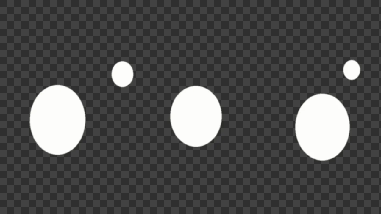 The Mask feed, White on alpha: the same white rectangles over a grey checkerboard, the rest transparent